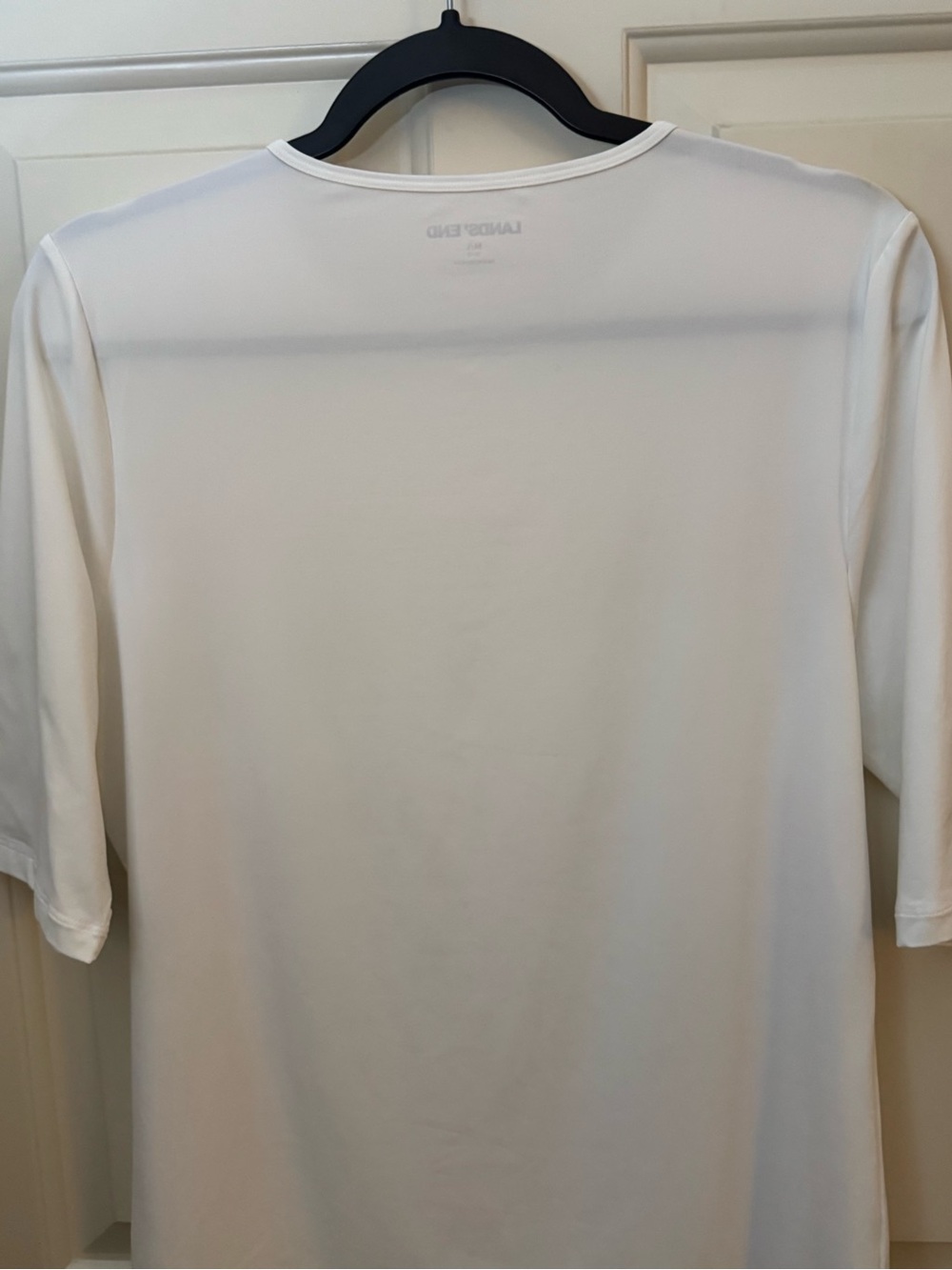 Lands' End Swim Tee Rash Guard UPF 50 in White Size - M/L or 10-12  **NWOT** - Picture 10 of 12